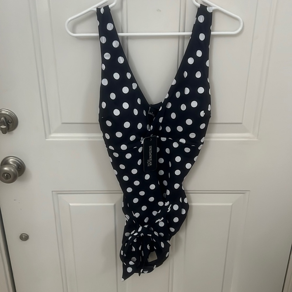 City chic swimwear one piece with belt tie NWT